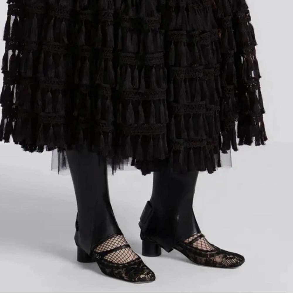 CHRISTIAN DIOR D-GRACE BALLET PUMP HEEL MARY JANE BLACK LACE EU-40 $1290 - Picture 3 of 13